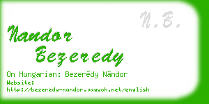 nandor bezeredy business card